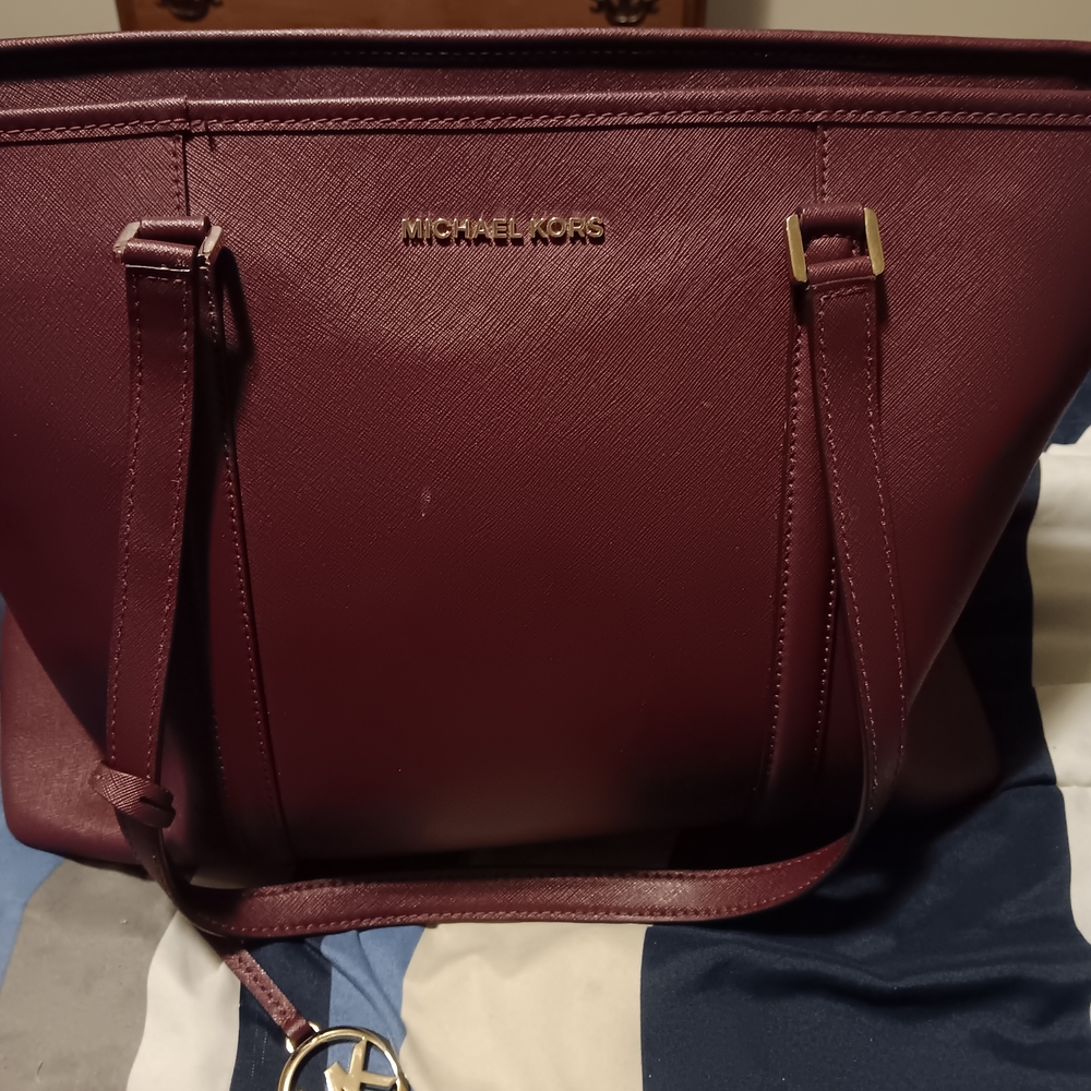 Michael Kors Deep Red Tote Bag